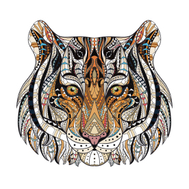Tiger Head Wooden Jigsaw Puzzle - aimpuzzle